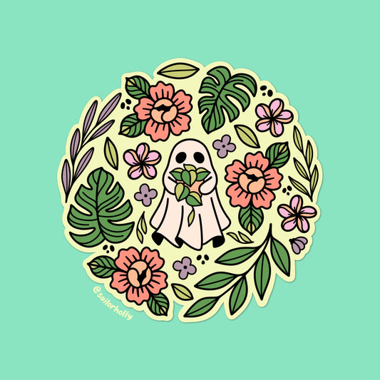 Plant Ghost Waterproof Vinyl Sticker